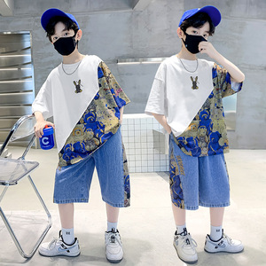 ชุดกีฬาสุดเท่สำหรับเด็กผู้ชายใส่ในฤดูร้อนใส่ในช่วงกลางฤดูใบไม้ร่วงพร้อมกล่องของขวัญสำหรับเด็กทารกอายุรวมกางเกงขาสั้น - Product Image 1