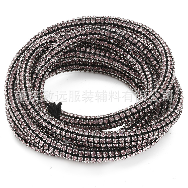 Garra de cuerda negra diamante violeta claro