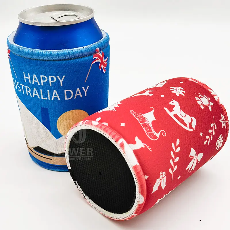 Custom logo printed promotional insulated sublimated blank wedding australia beer foam neoprene cooler stubby holder