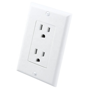 美国Decora双工插座15A 125V NEMA5-15R自接地双美国插座电源插座美国壁式插座