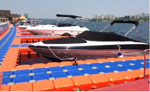 Estanque de peces cultura bloques flotantes pesca plataforma flotante puente de pontones de plástico jet ski muelle flotante - Product Image 6