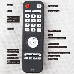 CHEETIE 6-значный пульт дистанционного управления Многофункциональный интервальный тренировочный интервал таймер 4-дюймовый светодиодный тренажерный зал фитнес Обратный отсчет часов - Product Image 5