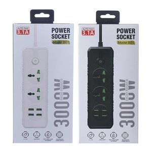230V Multifunktions-USB-Steckdosen leiste 4 Anschlüsse 3m Haushalts kabel 13A Ausgang ABS Versorgung Mehrere Steckdosen für den grenz überschreiten den Export - Product Image 5