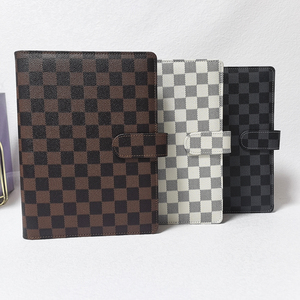 Bán buôn Chất lượng cao lỗ đấm checkerboard chất kết dính ngân sách kế hoạch A5 chất kết dính 6 Vòng phong bì hệ thống Ví - Product Image 2