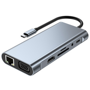 USB 3.0 Hub <strong>VGA</strong> HDTV Hub Type-C/M 11 in 1 USB 3.0 Type-c Multiport Data Video Audio <strong>Output</strong> <strong>Computer</strong> Adapter SD/TF Card Reader - Product Image 4