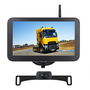 Cámara de Marcha Atrás con Pantalla IPS de 7 Pulgadas para Coche, Marco de Matrícula Inalámbrico Digital para Tractor de Camión RV - Product Image 1