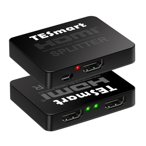 TESmart-Divisor de Audio y vídeo, 1 entrada, 2 salidas, 4K, HDMI, 2 4 8 16 vías, 2 en 4, salida HDMI 20, divisor V1.4 para multimonitores