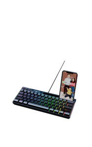 AULA F3061 RGB USB 2.0 Wired 61-Keys TKL Membrane <strong>Keyboard</strong> Mini Laptop Teclado <strong>Notebook</strong> for Desktop Compatible <strong>with</strong> LT 61 Lanix - Product Image 2