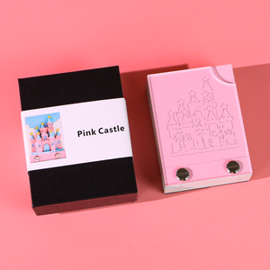Promocional Give Away Souvenir 3D Notas Papel <span class=keywords><strong>Cube</strong></span> Castelo Rosa Mão Torn Modelo 3D Hidden <span class=keywords><strong>Memo</strong></span> Pad para Promo Gift