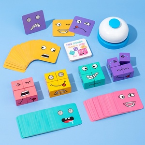 Wooden Face Changing Cube Expression <strong>Building</strong> <strong>Blocks</strong> Kids Early Educational Magic Cube Puzzle Wood <strong>Blocks</strong> <strong>Pattern</strong> Matching Game