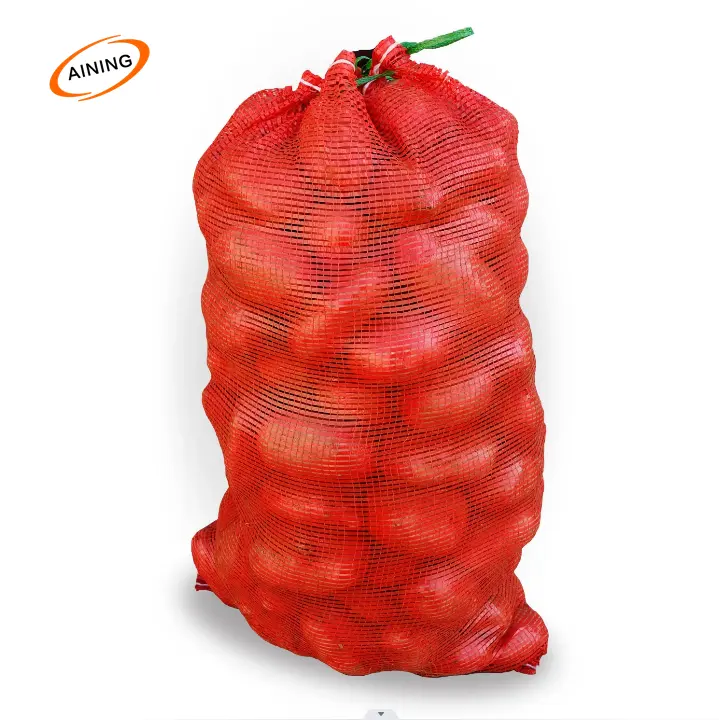 Сетчатая сумка большой емкости для упаковки овощного лука фото фруктового яблока апельсина высокого качества и высокой грузоподъемностью для продажи