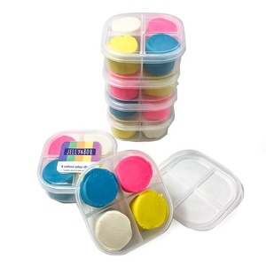 子供のDIY教育玩具色付き泥1オンス4色クロス小さな正方形のプラスチックボックスパッケージ複数の色が利用可能 - Product Image 3