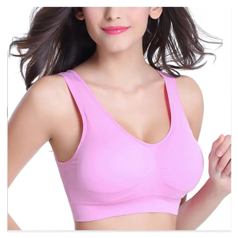 Manufacturer comfortable cooling spandex elastic seamless gym yoga sports bra for female