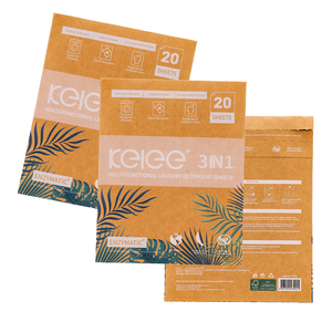 Kelee מפעל מחיר ידידותי לסביבה ביולוגית מתכלה רצועות כביסה סבון כביסה רצועות סבון כביסה