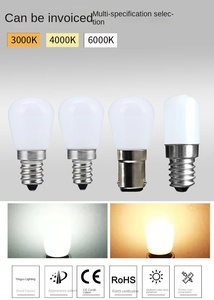 2W 220V E14小型スクリューベースミルクホワイトカバーLEDミニ冷蔵庫電球T22 LED冷蔵庫インジケータ省エネトウモロコシ電球