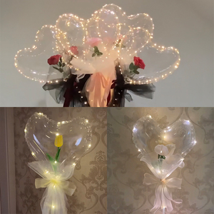 ลูกโป่งโบโบ้ใสพร้อมไฟ LED,ลูกโป่งทรงกลมรูปหัวใจดาวทรงกลมสำหรับตกแต่งงานเลี้ยงวันเกิด - Product Image 3