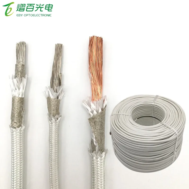 Cable de calefacción eléctrica de cobre puro, 18-9AWG, resistente a altas temperaturas, 500/600/1000 grados Celsius, niquelado puro