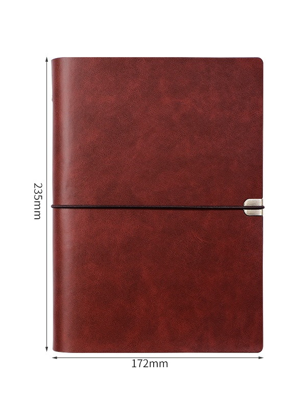 Carnet A5 à sangle marron rougeâtre