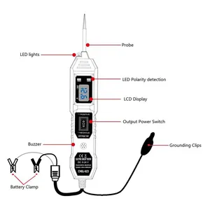 Probador de circuito, probador de circuito eléctrico automotriz con luz LED de pantalla de voltaje, Kit de sonda de circuito de alimentación de coche para 3,5-36V CC - Product Image 2