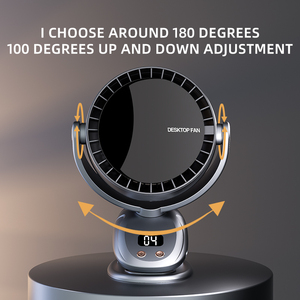 Desktop Fan Usb Ventilation <strong>Portable</strong> Rechargeable Li-ion Battery <strong>Computer</strong> Display Data Regulation 6 Speed <strong>Control</strong> Bladeless Fan