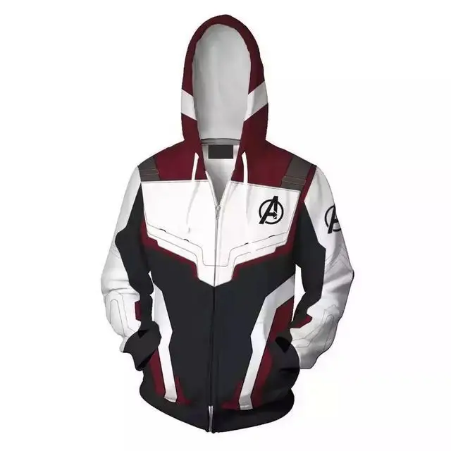 Dış ticaret 4 kuantum takım konsept modeli 3D hoodie fermuarlı kapüşonlu kıyafet adamın hoodie