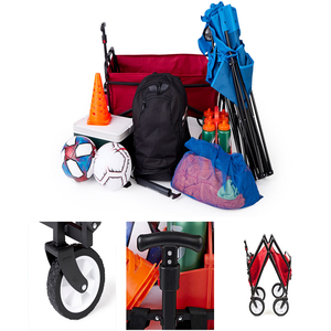 लीजर आउटडोर गार्डन कैम्पिंग बीच शॉपिंग फोल्डेबल पोर्टेबल यूटिलिटी मल्टीफंक्शनल फोल्डिंग वैगन ट्रॉली कार्ट - Product Image 5