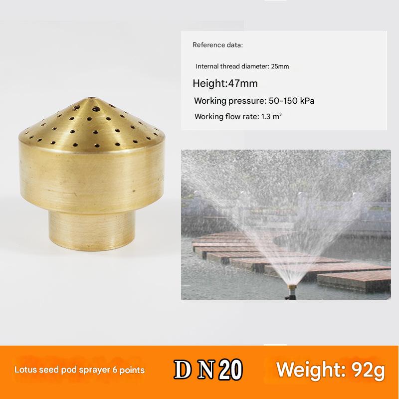 Gold-6-point lotus seed sprayer