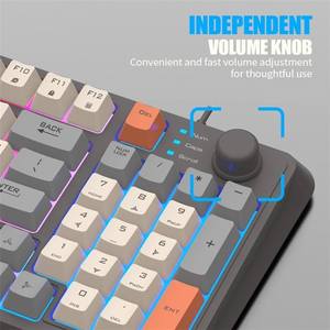 Hut verkaufen 94 104 Tasten Gaming Wired Keyboard Mixed Color Backlit USB-Tastatur mit Ständer für den Computer - Product Image 5
