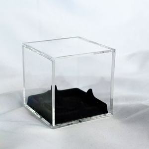 Rõ ràng Acrylic <span class=keywords><strong>plexi</strong></span> Cube mang tính biểu tượng hộp hiển thị cho các sản phẩm bóng chày bóng chày chủ hiển thị trường hợp - Product Image 1