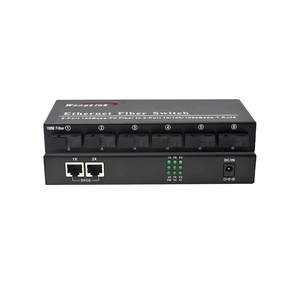用于网络解决方案的高质量10/100/1000 Mbps PoE交换机6 SFP光纤端口2 RJ45反向PoE传输距离100m - Product Image 1