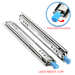 भारी ड्यूटी ड्रॉअर स्लाइड्स पूरे एक्सटेंशन 500lb लोड ड्रॉअर रनर बॉल असर साइड माउंट रेल - Product Image 2