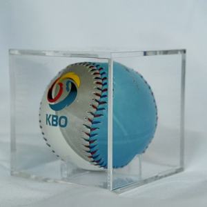 Rõ ràng Acrylic plexi Cube mang tính biểu tượng hộp hiển thị cho các sản phẩm bóng chày bóng chày chủ hiển thị trường hợp - Product Image 1