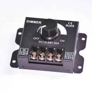 DC12V-24V PWM диммер 30A монохромная ручка контроллер переключатель Железный корпус ручка монохромный Диммер для светодиодной световой полосы - Product Image 1