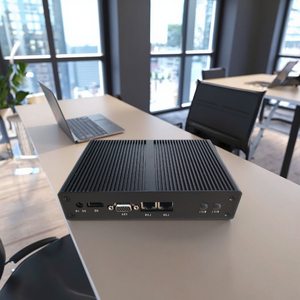 Micro Computer Mini PC Intel J1800 doppia rete e porta seriale Quad-Core Fanless con HDD JP Plug WiFi opzionale - Product Image 4