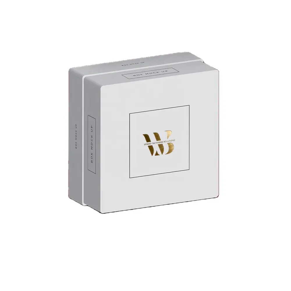 Маленькая элегантная косметическая коробка для косметики на заказ с крышкой и основой, жесткая бумажная коробка для косметики, 2 шт.