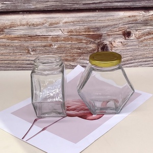 250G 400G Tùy Chỉnh Thực Hiện Mật Ong Bao Bì Thủy Tinh Và Cấp Thực Phẩm Lọ Thủy Tinh Với Nắp Kim Loại - Product Image 2