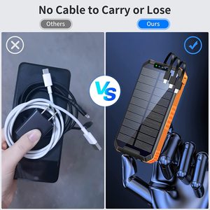 Impermeable 30000mAh qc3.0 Paquete de batería externa Tipo C Salida de entrada Dual Super Bright Flash Cargador Solar portátil banco de energía - Product Image 2