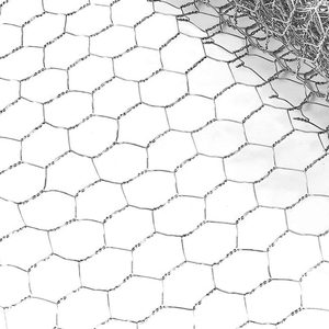 Rete metallica esagonale zincata rete metallica esagonale rete metallica esagonale rete metallica per gabbie filo spinato rete di filo di pollo - Product Image 1