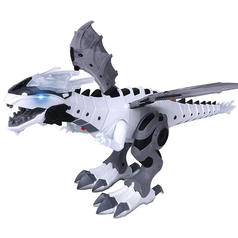 Büyük sprey mekanik dinozorlar ile kanat karikatür elektronik yürüyüş hayvan modeli Dinosaurio juguete Robot Pterosaurs çocuk oyuncakları