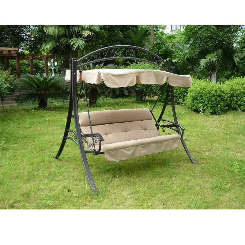 F Outdoor Swing Patio nuovo Design 3 persone sedia a dondolo mobili da giardino giardino all'aperto Patio altalene con baldacchino