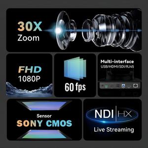 Высокая частота кадров 30x зум 1080p60fps NDI камера PTZ Конференц-камера с SDI HDM1 LAN USB Выходы - Product Image 3