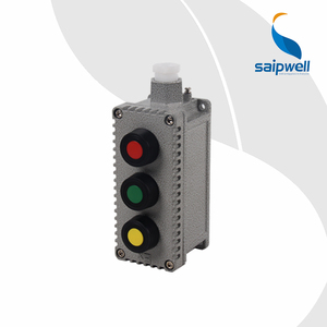 Scatola a pulsante a 3 vie per controllo industriale a prova di esplosione scatola di distribuzione IP66 pulsante a prova di esplosione E-STOP 2 fori - Product Image 2