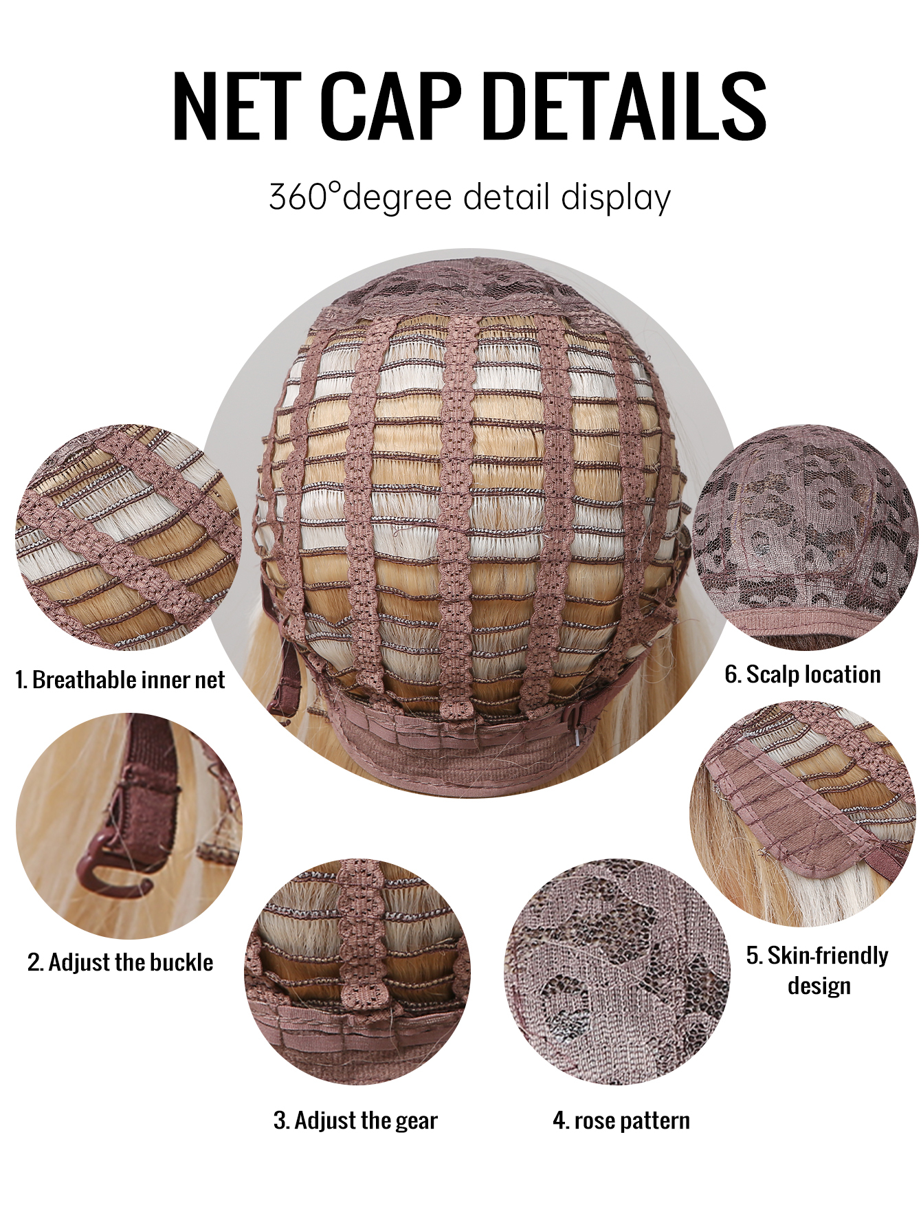 Casquette perruque