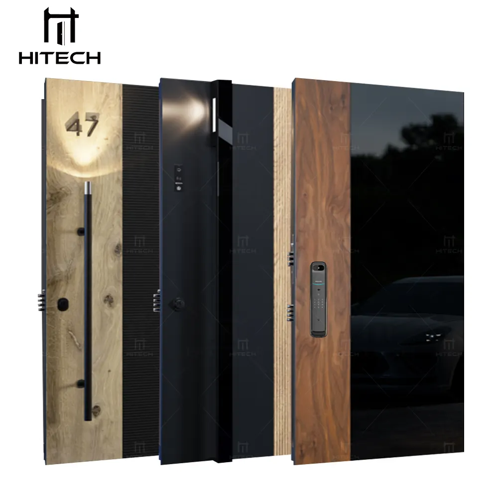 Hitech porta principale singola in legno design modelli di porte principali in legno ingresso porte singole in legno design