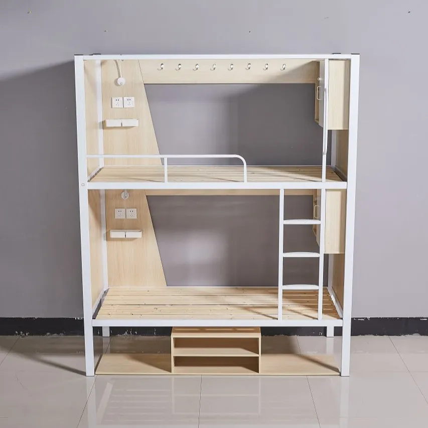 Factory Direct sales popular two-story student bed school dormitory wooden bunk bed