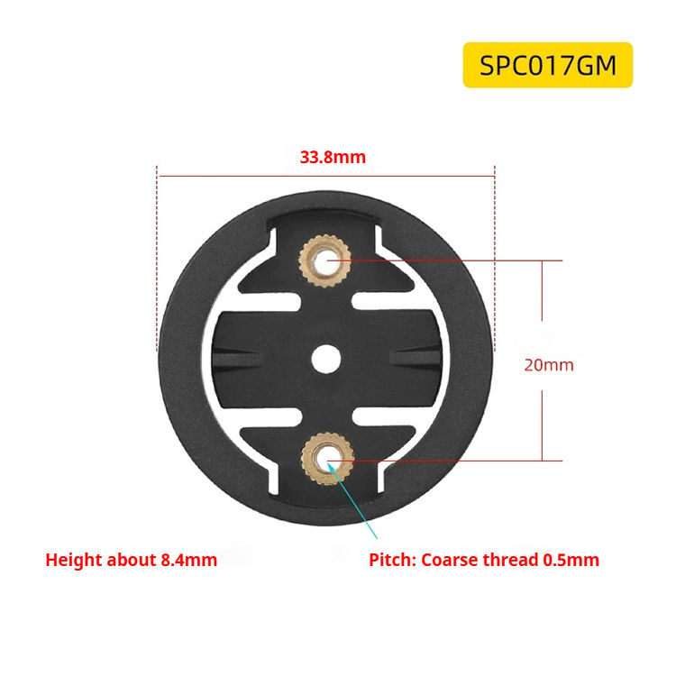 1 (Garmin) Distancia entre orificios 20 mm