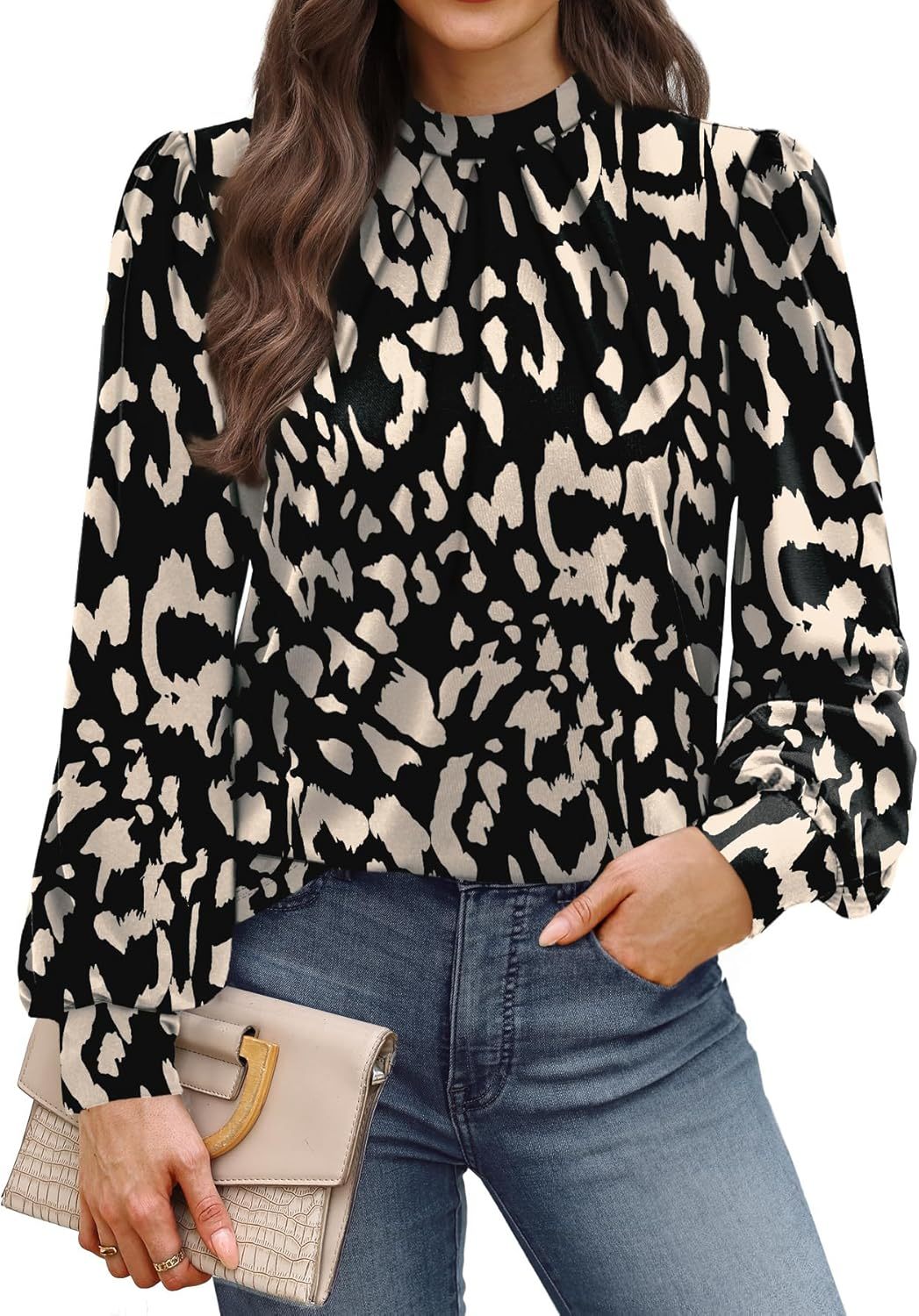 03-black beige leopard