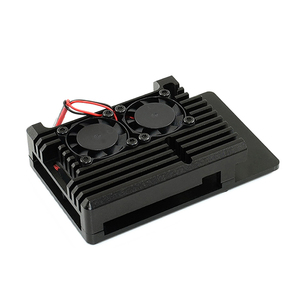 La carcasa de aleación de aluminio viene con ventiladores de refrigeración duales, resistencia firme al polvo, excelente dispersión del calor para Raspberry Pi 4 Modelo B - Product Image 4