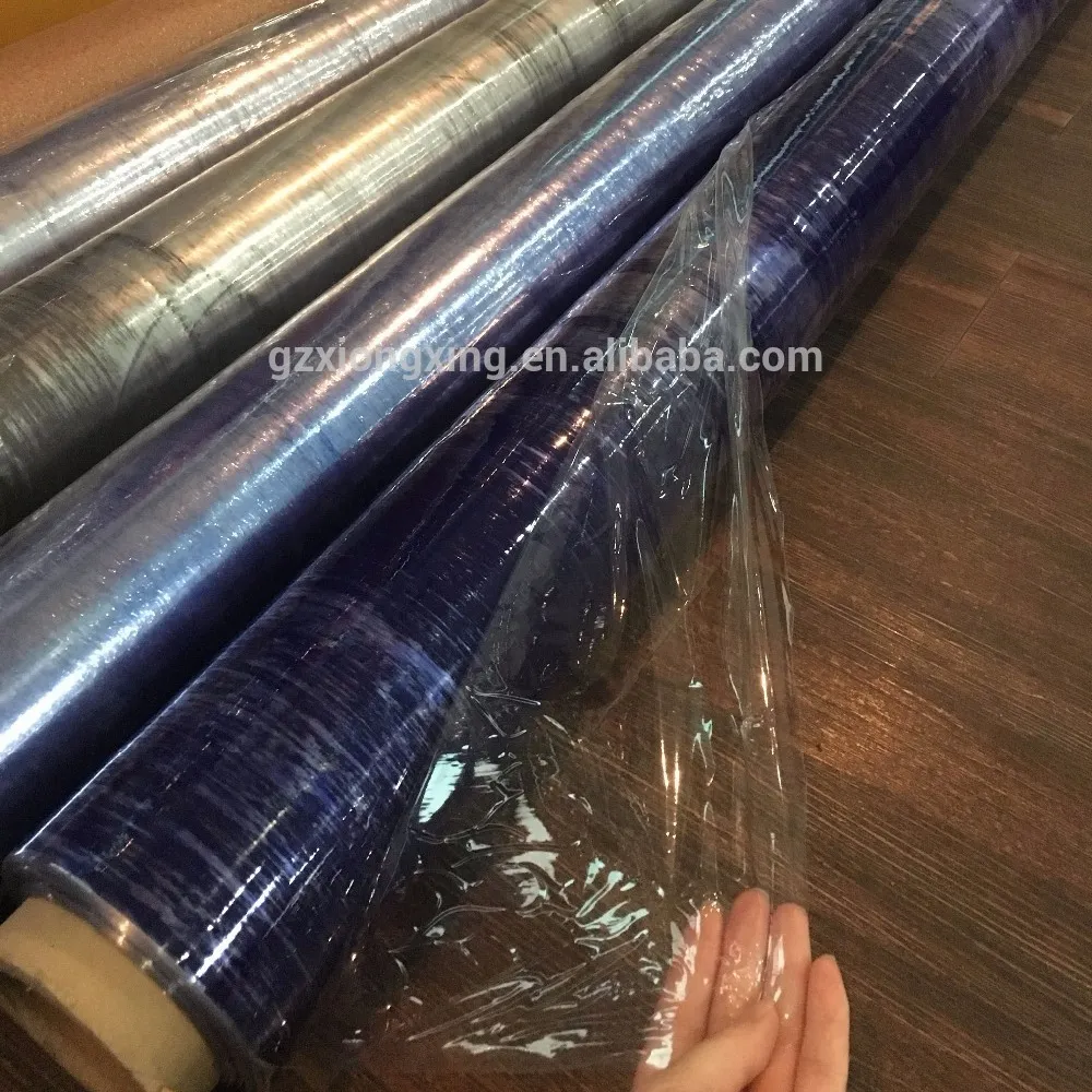china mattress pvc packing film transparent pvc plastic film flexible clear pvc stretch cling film for packing mattress pillow