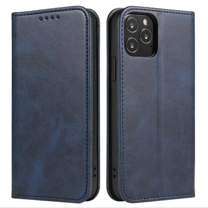 Magnetic Leather Case Cho iPhone 13 12 Mini 14 Pro XS Max XR 7 8 6 6S Cộng Với 5S SE Sang Trọng Wallet Lật Khe Cắm Thẻ Đứng Điện Thoại Bìa